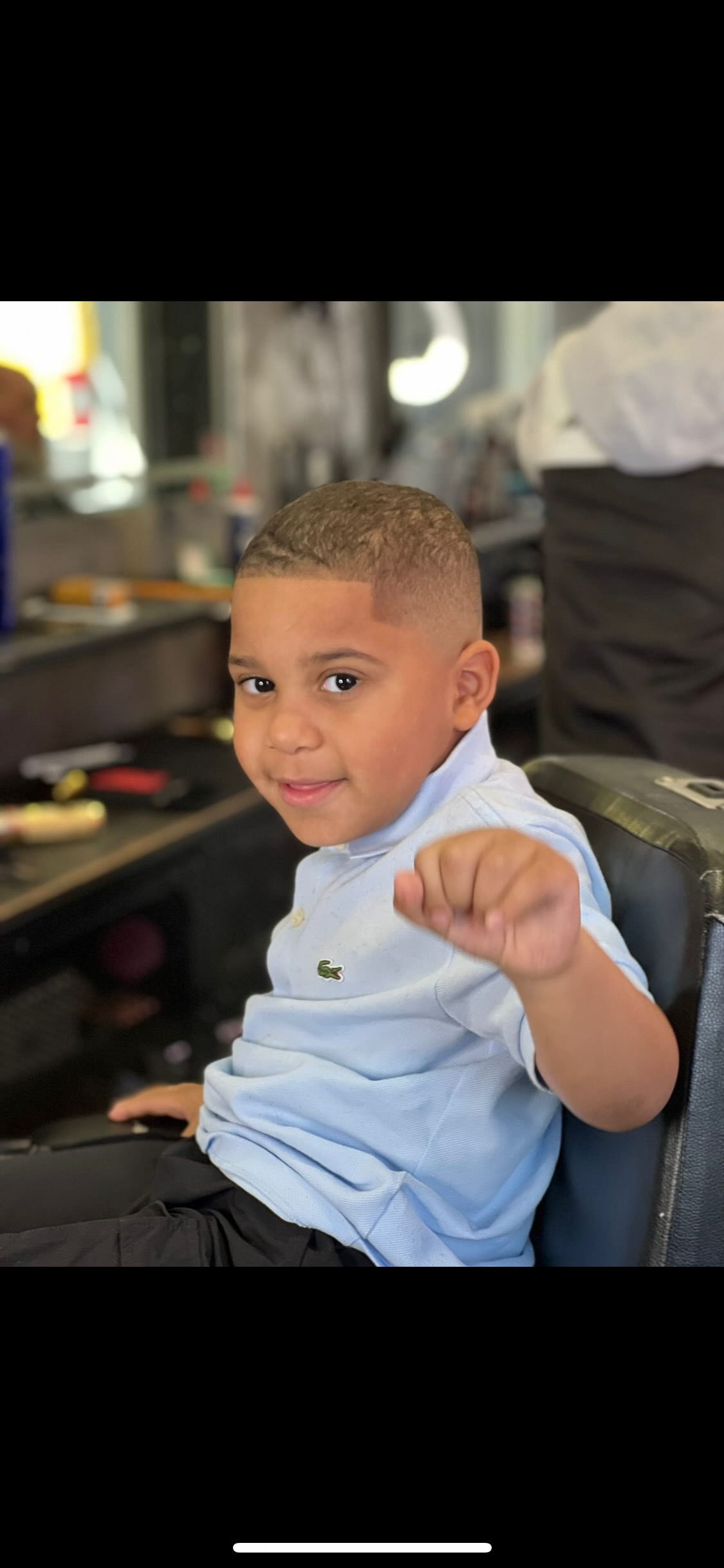 Coupe enfant réalisée au salon